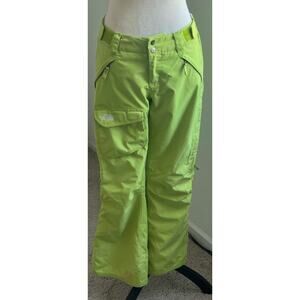 The North Face Women’s Lime Green Ski Snowboard Snow Winter Waterproof Pants S